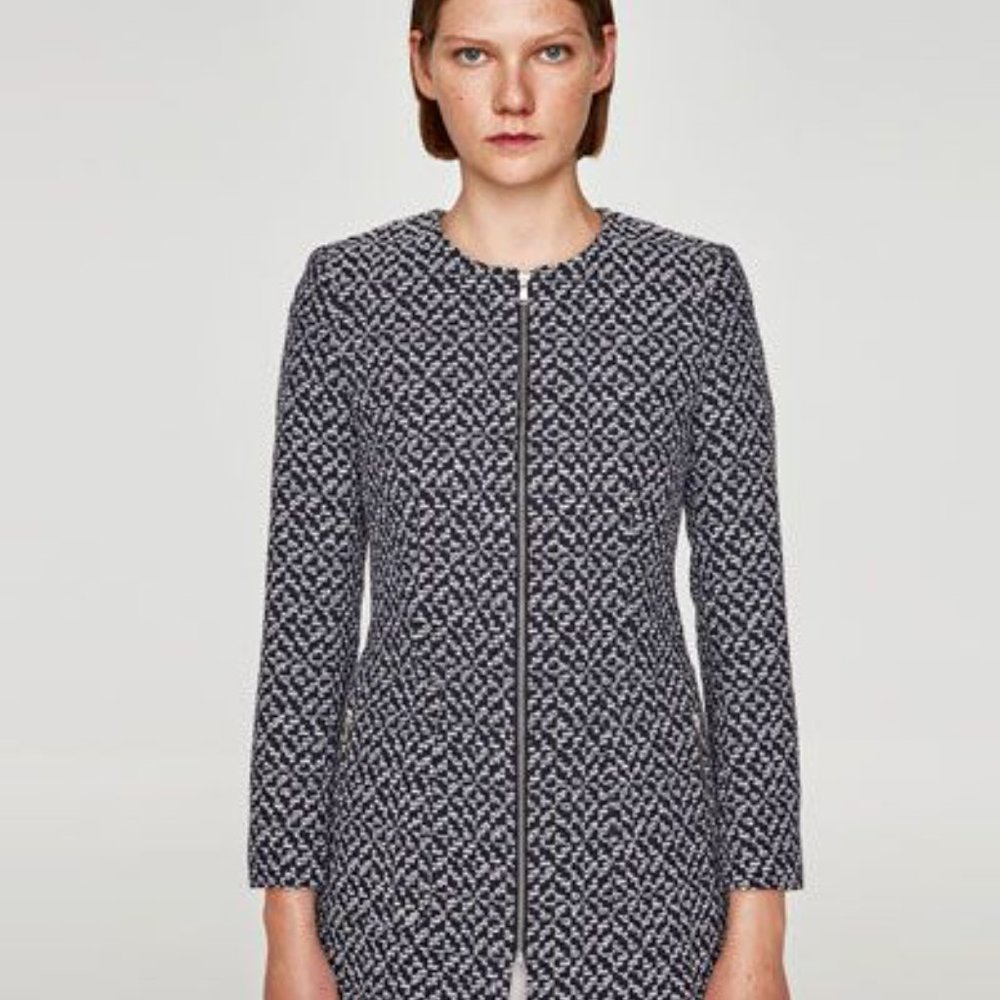 Zara texture frock coat. Size Large.
